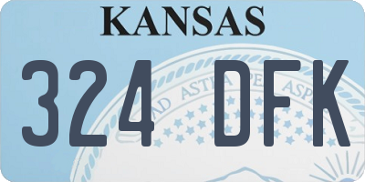 KS license plate 324DFK