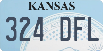 KS license plate 324DFL