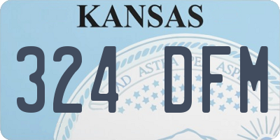 KS license plate 324DFM