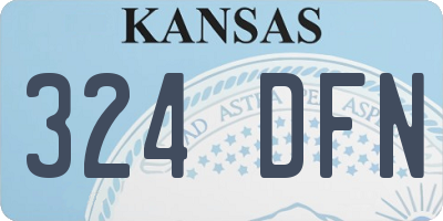 KS license plate 324DFN