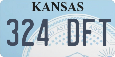 KS license plate 324DFT