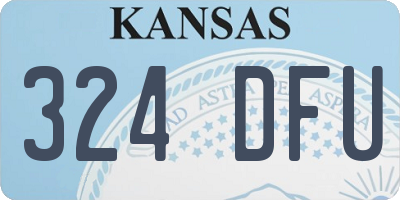 KS license plate 324DFU