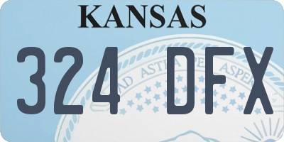KS license plate 324DFX