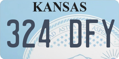 KS license plate 324DFY