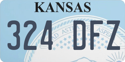 KS license plate 324DFZ