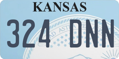 KS license plate 324DNN