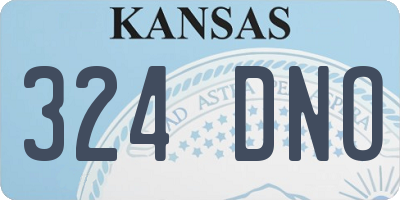 KS license plate 324DNO