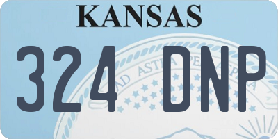 KS license plate 324DNP