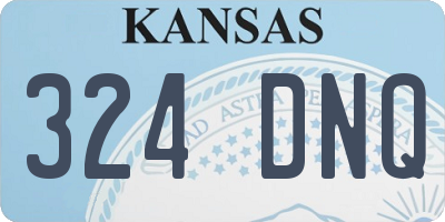 KS license plate 324DNQ