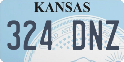 KS license plate 324DNZ