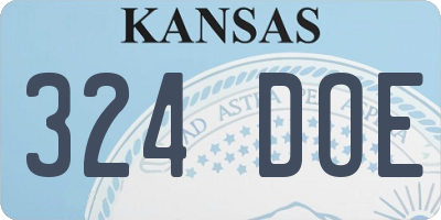 KS license plate 324DOE