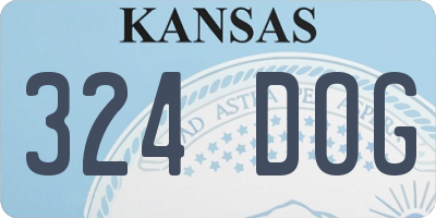 KS license plate 324DOG