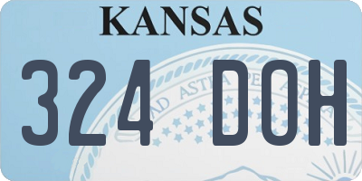 KS license plate 324DOH