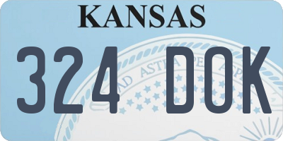 KS license plate 324DOK