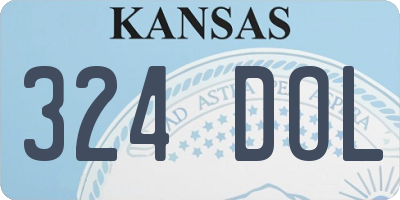 KS license plate 324DOL