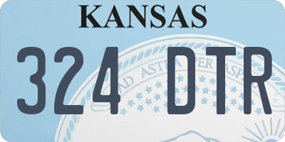 KS license plate 324DTR