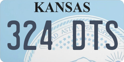 KS license plate 324DTS