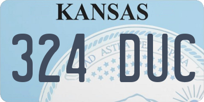 KS license plate 324DUC