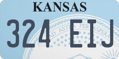 KS license plate 324EIJ