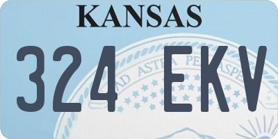 KS license plate 324EKV