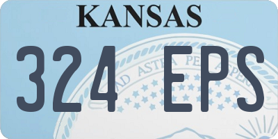 KS license plate 324EPS
