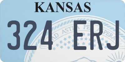 KS license plate 324ERJ