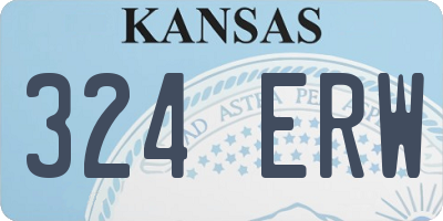 KS license plate 324ERW