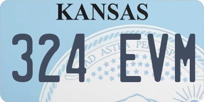 KS license plate 324EVM