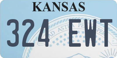 KS license plate 324EWT