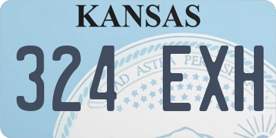 KS license plate 324EXH