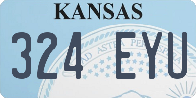 KS license plate 324EYU