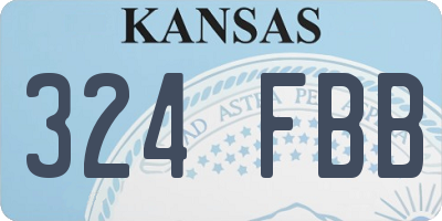 KS license plate 324FBB