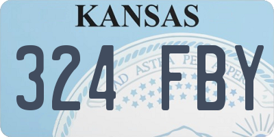 KS license plate 324FBY