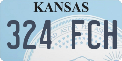 KS license plate 324FCH