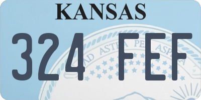 KS license plate 324FEF