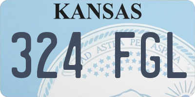 KS license plate 324FGL