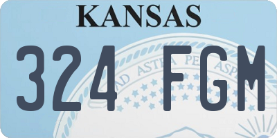 KS license plate 324FGM