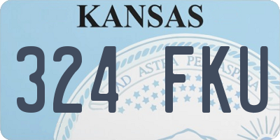 KS license plate 324FKU