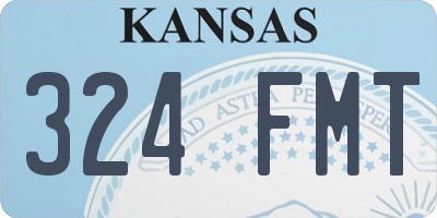 KS license plate 324FMT