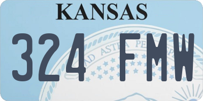 KS license plate 324FMW