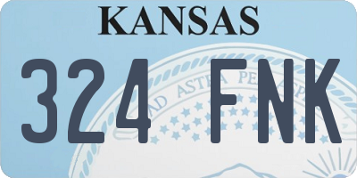 KS license plate 324FNK