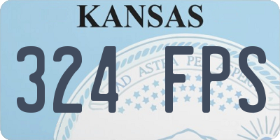 KS license plate 324FPS