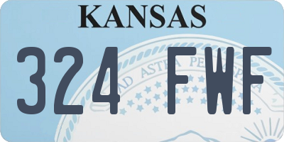 KS license plate 324FWF