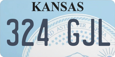 KS license plate 324GJL