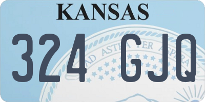 KS license plate 324GJQ