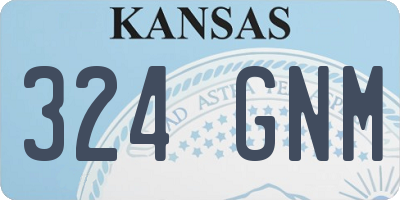 KS license plate 324GNM