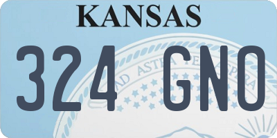 KS license plate 324GNO