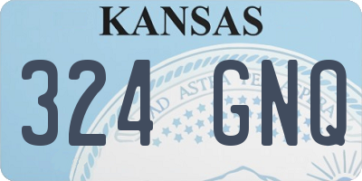 KS license plate 324GNQ