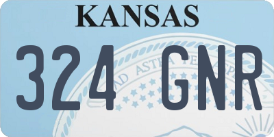KS license plate 324GNR