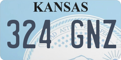 KS license plate 324GNZ
